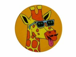 Mulga the Artist Ceramic Round Coaster 10.5cm Giraffe