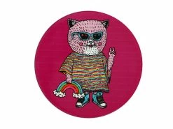 Mulga the Artist Ceramic Round Coaster 10.5cm Cat