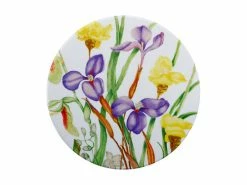 Royal Botanic Gardens Victoria Euphemia Henderson Ceramic Round Coaster 9.5cm Native Iris