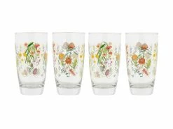 Royal Botanic Gardens Victoria Native Blooms Glass Tumbler 400ML Set of 4 Gift Boxed