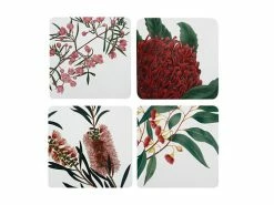 Royal Botanic Gardens Victoria Cork Back Coaster 10.5cm Set of 4 Gift Boxed