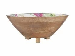 Royal Botanic Gardens Victoria Native Blooms Footed Bowl Wood Enamel 30x12.5cm