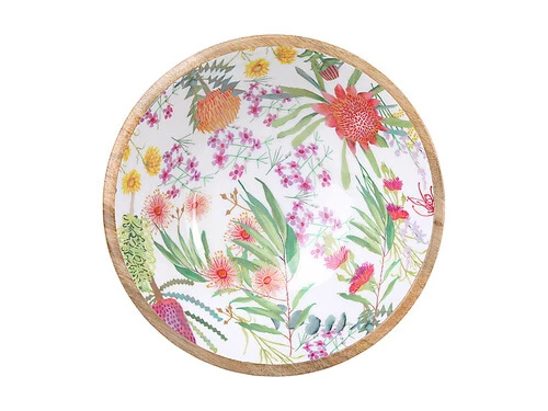 Royal Botanic Gardens Victoria Native Blooms Footed Bowl Wood Enamel 30x12.5cm 3 Royal Botanic Gardens Victoria Native Blooms Footed Bowl Wood Enamel 30x12.5cm - Image 3