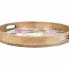 Royal Botanic Gardens Victoria Native Blooms Round Serving Tray Wood Enamel 40x5cm