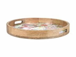Royal Botanic Gardens Victoria Native Blooms Round Serving Tray Wood Enamel 40x5cm