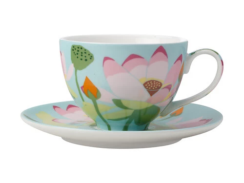 Royal Botanic Gardens Victoria Lotus Cup & Saucer 240ML Mint Gift Boxed 1 Royal Botanic Gardens Victoria Lotus Cup & Saucer 240ML Mint Gift Boxed