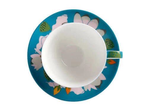 Royal Botanic Gardens Victoria Lotus Cup & Saucer 240ML Aqua Gift Boxed 3 Royal Botanic Gardens Victoria Lotus Cup & Saucer 240ML Aqua Gift Boxed - Image 3