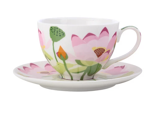 Royal Botanic Gardens Victoria Lotus Cup & Saucer 240ML White Gift Boxed 1 Royal Botanic Gardens Victoria Lotus Cup & Saucer 240ML White Gift Boxed