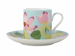 Royal Botanic Gardens Victoria Lotus Demi Cup & Saucer 100ML Mint Gift Boxed