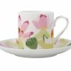 Royal Botanic Gardens Victoria Lotus Demi Cup & Saucer 100ML White Gift Boxed