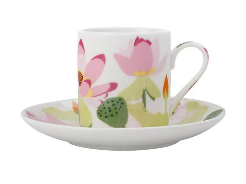 Royal Botanic Gardens Victoria Lotus Demi Cup & Saucer 100ML White Gift Boxed 1 Royal Botanic Gardens Victoria Lotus Demi Cup & Saucer 100ML White Gift Boxed
