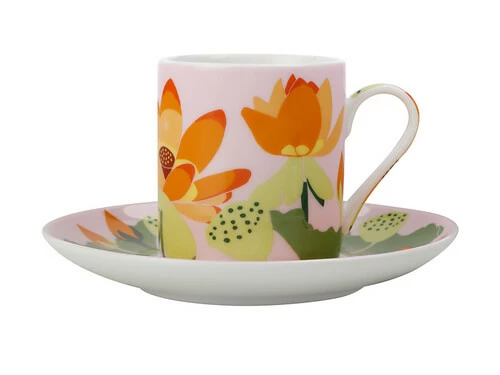 Royal Botanic Gardens Victoria Lotus Demi Cup & Saucer 100ML Pink Gift Boxed 1 Royal Botanic Gardens Victoria Lotus Demi Cup & Saucer 100ML Pink Gift Boxed