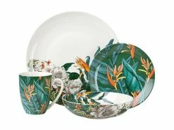 The Blck Pen Night Garden Coupe Dinner Set 16pc Foliage Gift Boxed