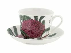 Royal Botanic Gardens Victoria Australian Botanics Breakfast Cup & Saucer 450ML Telopea Gift Boxed