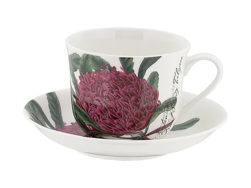 Royal Botanic Gardens Victoria Australian Botanics Breakfast Cup & Saucer 450ML Telopea Gift Boxed 1 Royal Botanic Gardens Victoria Australian Botanics Breakfast Cup & Saucer 450ML Telopea Gift Boxed