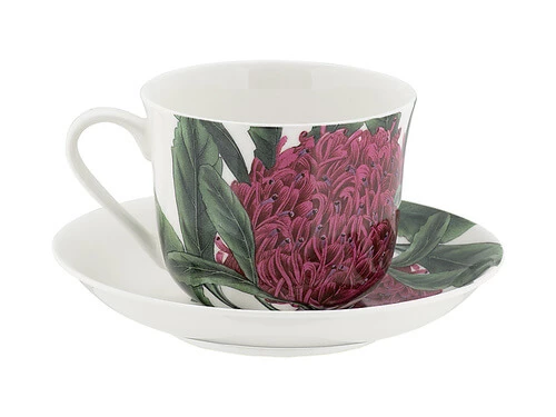 Royal Botanic Gardens Victoria Australian Botanics Breakfast Cup & Saucer 450ML Telopea Gift Boxed 2 Royal Botanic Gardens Victoria Australian Botanics Breakfast Cup & Saucer 450ML Telopea Gift Boxed - Image 2