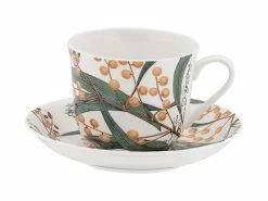 Royal Botanic Gardens Victoria Australian Botanics Breakfast Cup & Saucer 450ML Wattle Gift Boxed