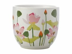 Royal Botanic Gardens Victoria Lotus Planter Pot 12cm White