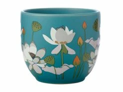 Royal Botanic Gardens Victoria Lotus Planter Pot 12cm Aqua -Marc Martin Shop kp0018 2