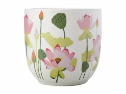 Royal Botanic Gardens Victoria Lotus Planter Pot 16cm White -Marc Martin Shop kp0022 2