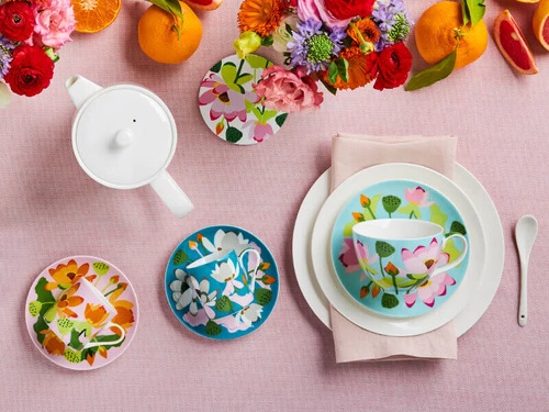 Royal Botanic Gardens Victoria Lotus Cup & Saucer 240ML Aqua Gift Boxed 2 Royal Botanic Gardens Victoria Lotus Cup & Saucer 240ML Aqua Gift Boxed - Image 2