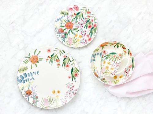 Royal Botanic Gardens Victoria Native Blooms Coupe Dinner Plate 27.5cm 2 Royal Botanic Gardens Victoria Native Blooms Coupe Dinner Plate 27.5cm - Image 2