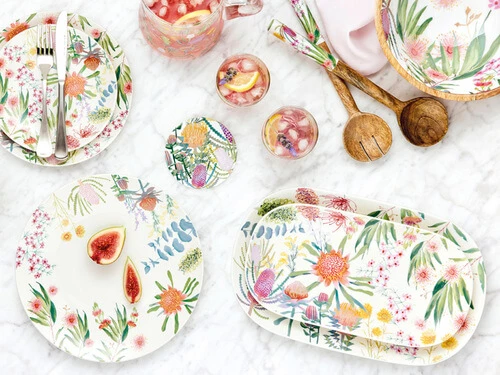 Royal Botanic Gardens Victoria Native Blooms Oval Platter 37x23cm Gift Boxed 2 Royal Botanic Gardens Victoria Native Blooms Oval Platter 37x23cm Gift Boxed - Image 2